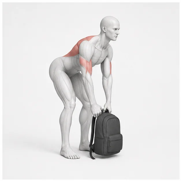 Backpack Row: Belastungsposition