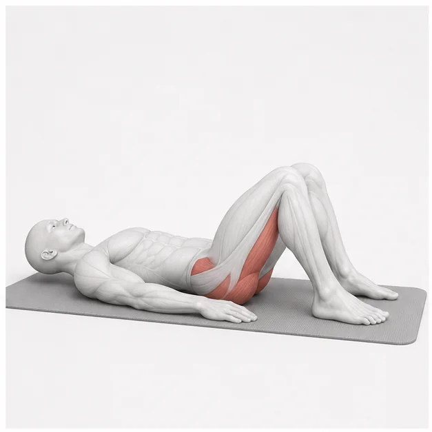 Figure Four Stretch: Belastungsposition