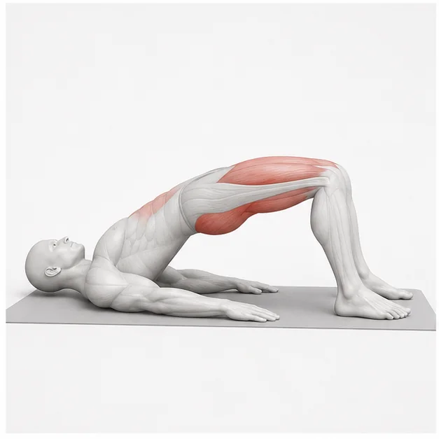Glute Bridge in der Belastungsphase