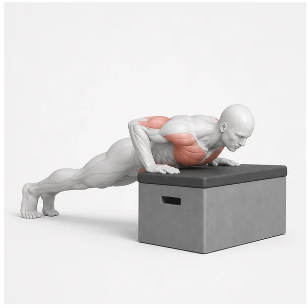 Incline Push-Up in der Belastungsphase
