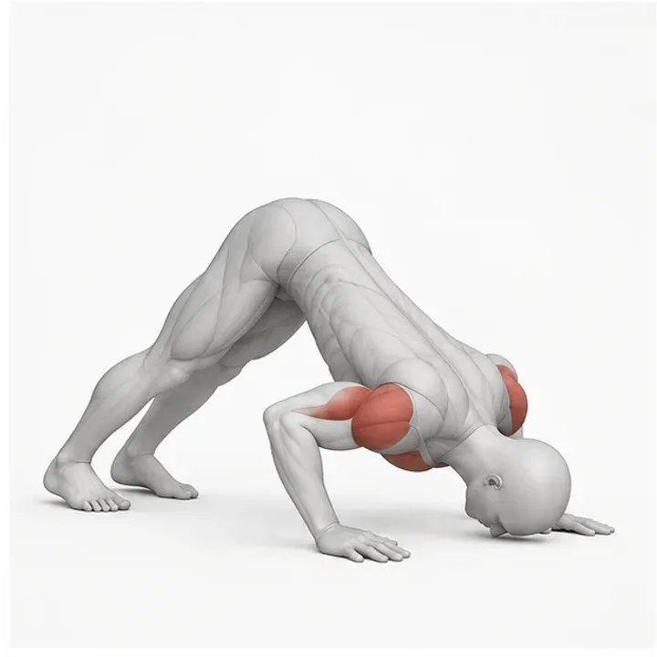 Pike Push-Up: Belastungsposition