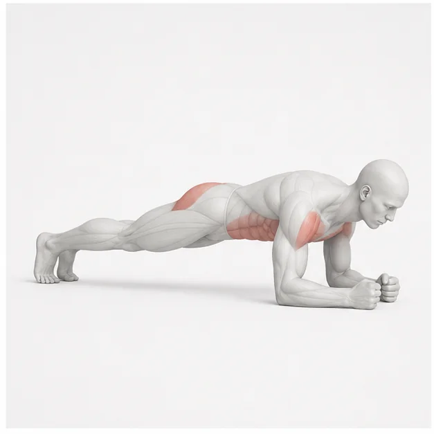 Plank in der Belastungsphase