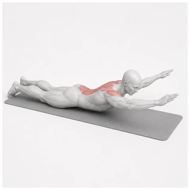 Prone Y-T-W Raises: Belastungsposition