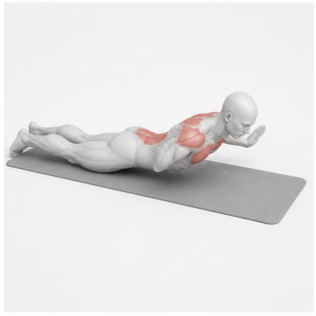 Prone Y-T-W Raises in der Belastungsphase