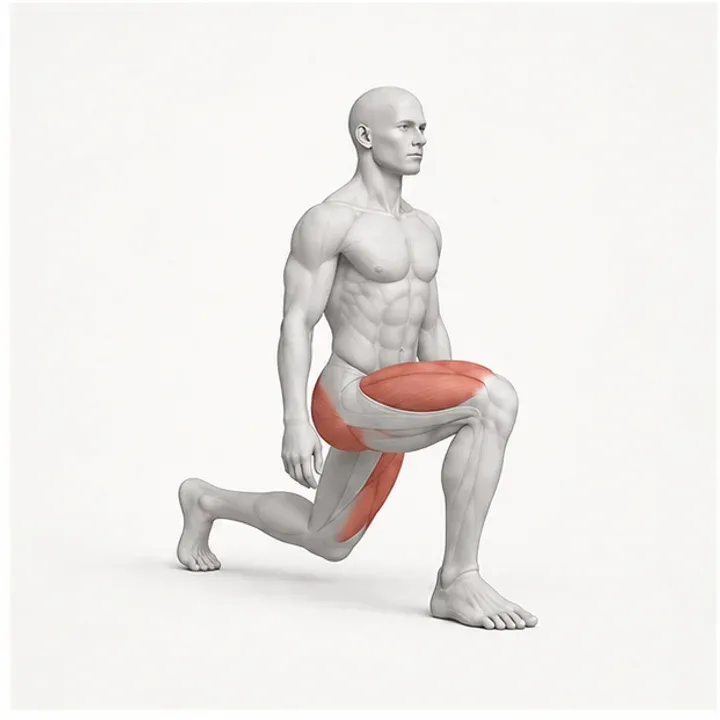 Reverse Lunge: Belastungsposition
