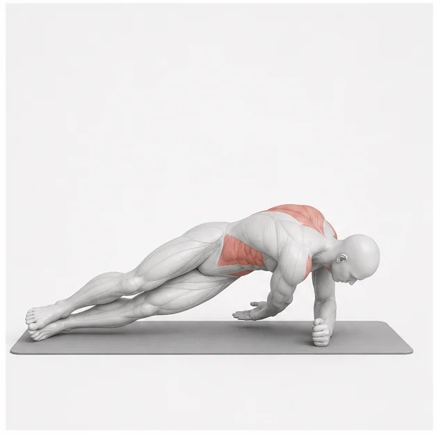 Side Plank Reach-Through in der Belastungsphase