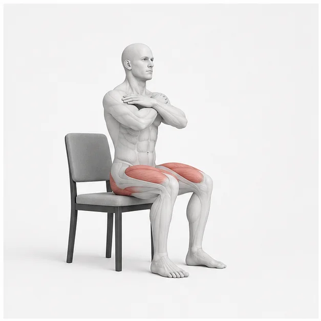 Sit-to-Stand / Chair Squat: Belastungsposition