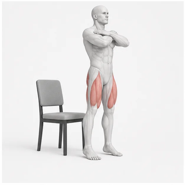 Sit-to-Stand / Chair Squat in der Belastungsphase