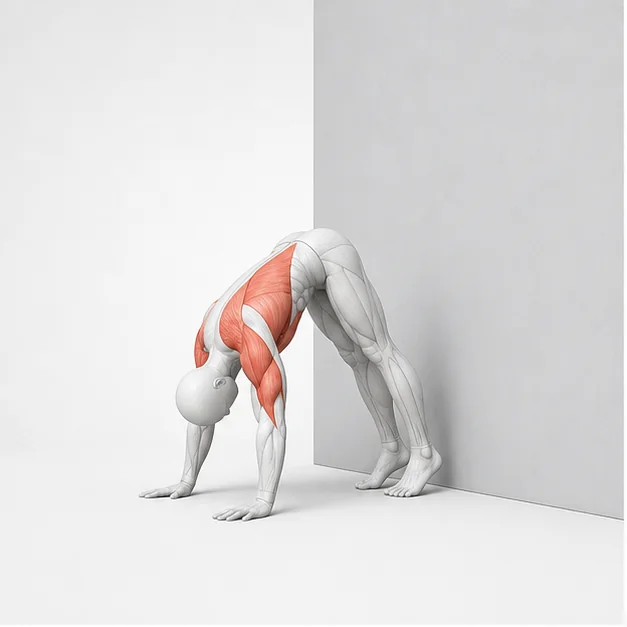 Wall Handstand Hold: Belastungsposition